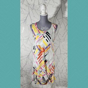Habitat Colorful Abstract Brushstrokes Printed Shift Dress